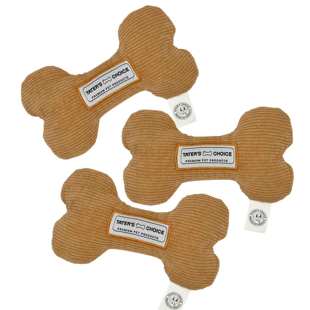 Tater's Bog Bone Squeaker Toy 3 Pack