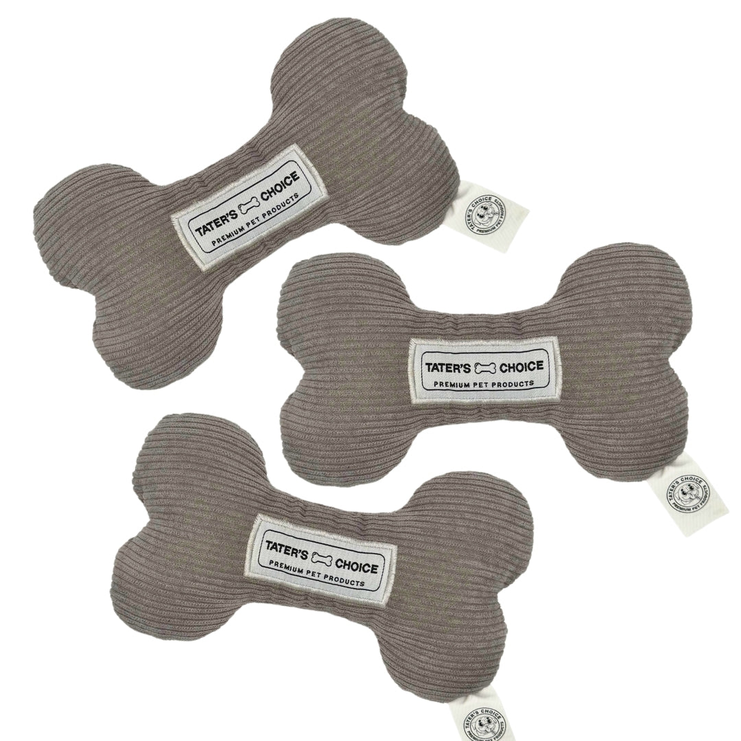 Tater's Bog Bone Squeaker Toy 3 Pack