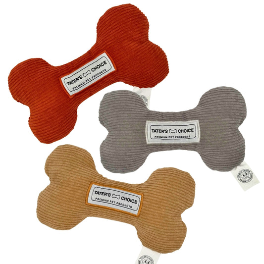 Tater's Bog Bone Squeaker Toy 3 Pack